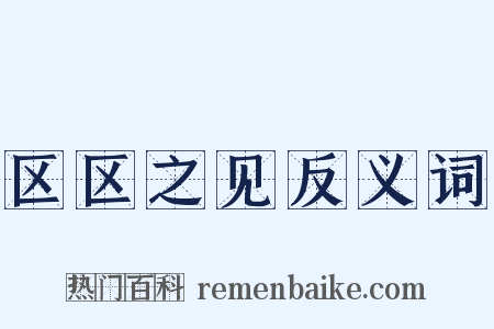 区区之见反义词是什么意思的图片